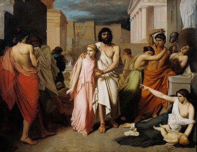 Oedipus and Antigone or The Plague of Thebes by Charles François Jalabert